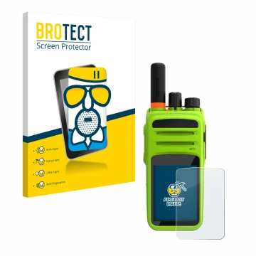 Parte frontale di una confezione del prodotto con il logo del marchio BROTECT. Accanto è raffigurato il dispositivo Talkpod N5