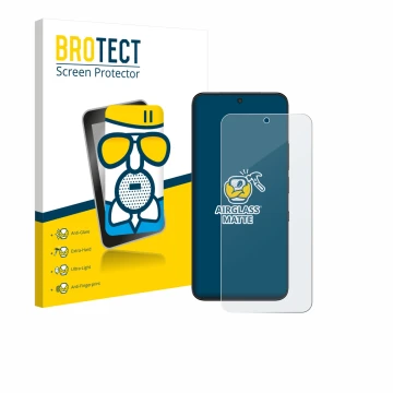 Parte frontale di una confezione del prodotto con il logo del marchio BROTECT. Accanto è raffigurato il dispositivo TCL NXTPAP