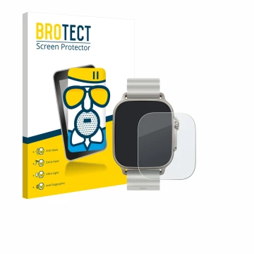 Parte frontale di una confezione del prodotto con il logo del marchio BROTECT. Accanto è raffigurato il dispositivo realme Wat