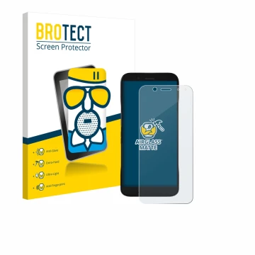 Parte frontale di una confezione del prodotto con il logo del marchio BROTECT. Accanto è raffigurato il dispositivo Datalogic 