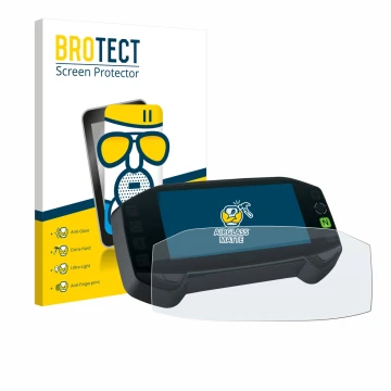 Parte frontale di una confezione del prodotto con il logo del marchio BROTECT. Accanto è raffigurato il dispositivo Suzuki DR-