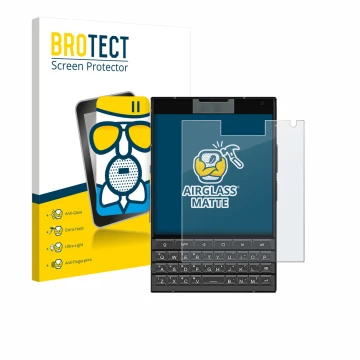 Parte frontale di una confezione del prodotto con il logo del marchio BROTECT. Accanto è raffigurato il dispositivo Unihertz T