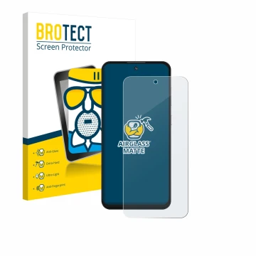 Parte frontale di una confezione del prodotto con il logo del marchio BROTECT. Accanto è raffigurato il dispositivo Oukitel C6