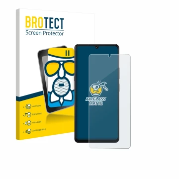 Parte frontale di una confezione del prodotto con il logo del marchio BROTECT. Accanto è raffigurato il dispositivo Cubot X100