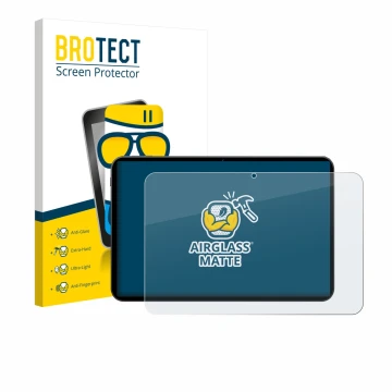 Parte frontale di una confezione del prodotto con il logo del marchio BROTECT. Accanto è raffigurato il dispositivo Tabwee T60