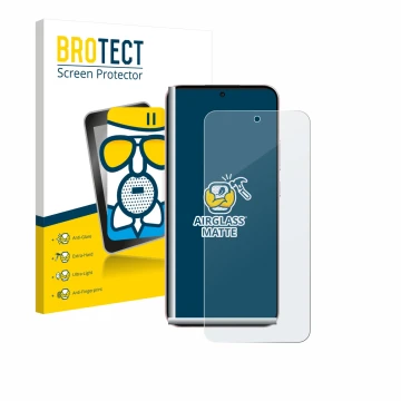 Parte frontale di una confezione del prodotto con il logo del marchio BROTECT. Accanto è raffigurato il dispositivo Oppo Reno 