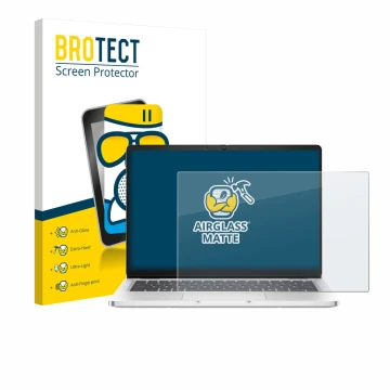 Parte frontale di una confezione del prodotto con il logo del marchio BROTECT. Accanto è raffigurato il dispositivo Dell Pro 1