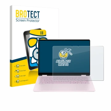 Parte frontale di una confezione del prodotto con il logo del marchio BROTECT. Accanto è raffigurato il dispositivo HP OmniBoo