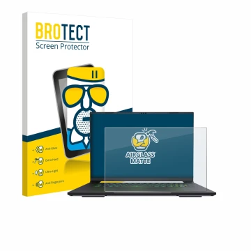Parte frontale di una confezione del prodotto con il logo del marchio BROTECT. Accanto è raffigurato il dispositivo Gigabyte A