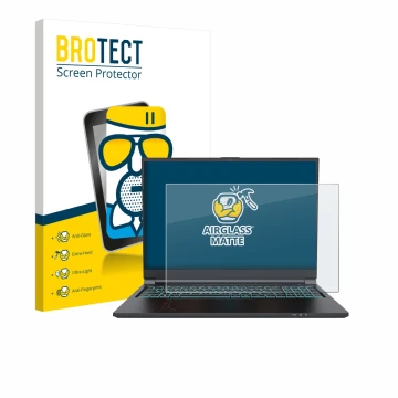 Parte frontale di una confezione del prodotto con il logo del marchio BROTECT. Accanto è raffigurato il dispositivo Gigabyte G