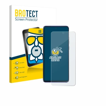 Parte frontale di una confezione del prodotto con il logo del marchio BROTECT. Accanto è raffigurato il dispositivo Motorola E