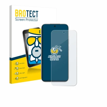 Parte frontale di una confezione del prodotto con il logo del marchio BROTECT. Accanto è raffigurato il dispositivo Xiaomi Poc