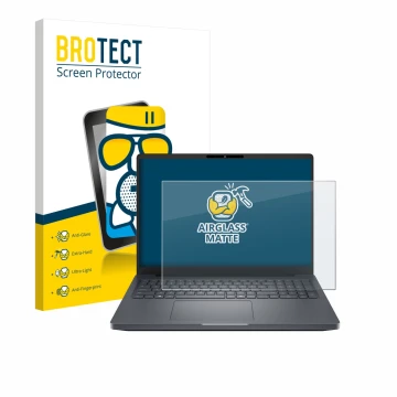 Parte frontale di una confezione del prodotto con il logo del marchio BROTECT. Accanto è raffigurato il dispositivo Dell Pro M