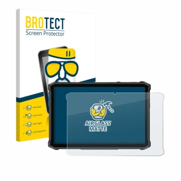 Parte frontale di una confezione del prodotto con il logo del marchio BROTECT. Accanto è raffigurato il dispositivo Ulefone Ar