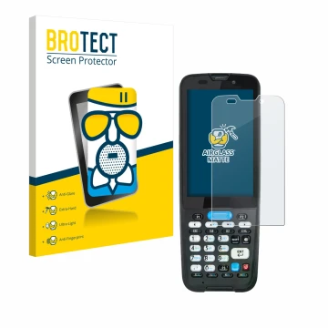 Parte frontale di una confezione del prodotto con il logo del marchio BROTECT. Accanto è raffigurato il dispositivo Unitech HT