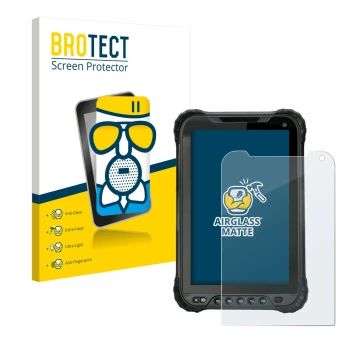 Parte frontale di una confezione del prodotto con il logo del marchio BROTECT. Accanto è raffigurato il dispositivo Unitech TB