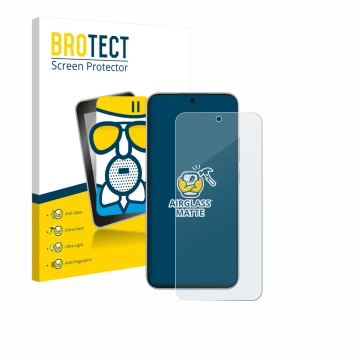 Parte frontale di una confezione del prodotto con il logo del marchio BROTECT. Accanto è raffigurato il dispositivo Oppo F31 c