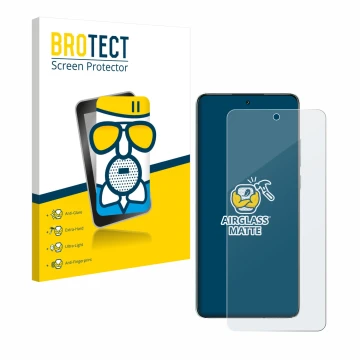 Parte frontale di una confezione del prodotto con il logo del marchio BROTECT. Accanto è raffigurato il dispositivo Oppo K13 c