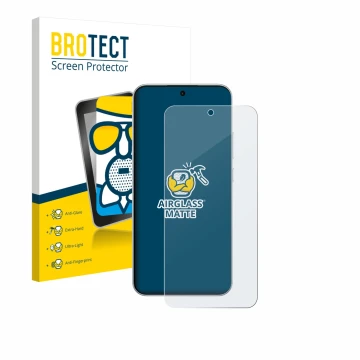 Parte frontale di una confezione del prodotto con il logo del marchio BROTECT. Accanto è raffigurato il dispositivo Oppo F31 P