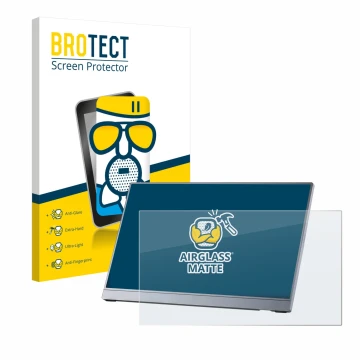 Parte frontale di una confezione del prodotto con il logo del marchio BROTECT. Accanto è raffigurato il dispositivo Arzopa Z3F