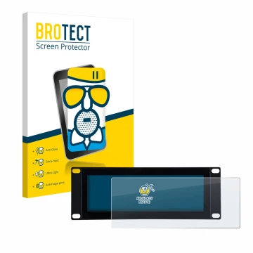 Parte frontale di una confezione del prodotto con il logo del marchio BROTECT. Accanto è raffigurato il dispositivo GeeekPi DP