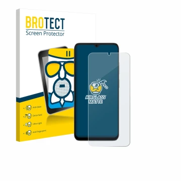 Parte frontale di una confezione del prodotto con il logo del marchio BROTECT. Accanto è raffigurato il dispositivo Doogee Not