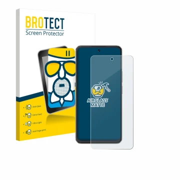 Parte frontale di una confezione del prodotto con il logo del marchio BROTECT. Accanto è raffigurato il dispositivo Cubot Note