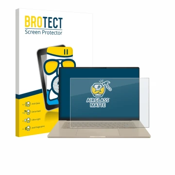 Parte frontale di una confezione del prodotto con il logo del marchio BROTECT. Accanto è raffigurato il dispositivo ASUS ZenBo