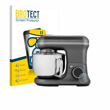 Parte frontale di una confezione del prodotto con il logo del marchio BROTECT. Accanto è raffigurato il dispositivo MEDION MD 