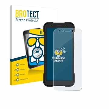 Parte frontale di una confezione del prodotto con il logo del marchio BROTECT. Accanto è raffigurato il dispositivo Zebra TC70