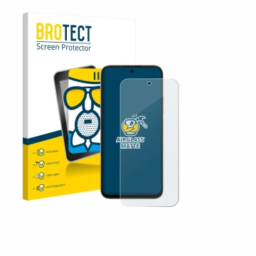 Parte frontale di una confezione del prodotto con il logo del marchio BROTECT. Accanto è raffigurato il dispositivo Oppo A6t P