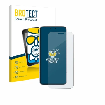 Parte frontale di una confezione del prodotto con il logo del marchio BROTECT. Accanto è raffigurato il dispositivo Honor Magi