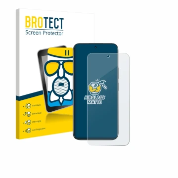Parte frontale di una confezione del prodotto con il logo del marchio BROTECT. Accanto è raffigurato il dispositivo realme C85