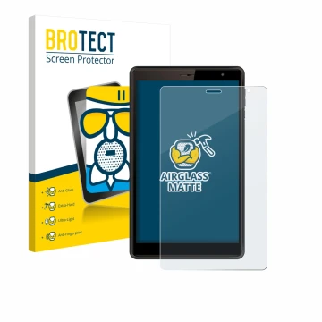 Parte frontale di una confezione del prodotto con il logo del marchio BROTECT. Accanto è raffigurato il dispositivo Logicom Ta