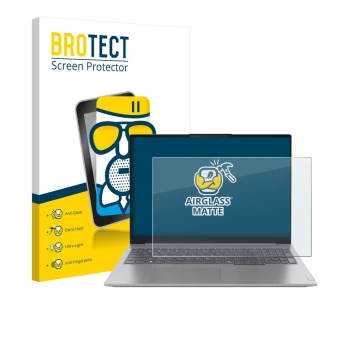 Parte frontale di una confezione del prodotto con il logo del marchio BROTECT. Accanto è raffigurato il dispositivo Lenovo Thi