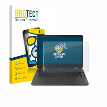 Parte frontale di una confezione del prodotto con il logo del marchio BROTECT. Accanto è raffigurato il dispositivo Lenovo 500