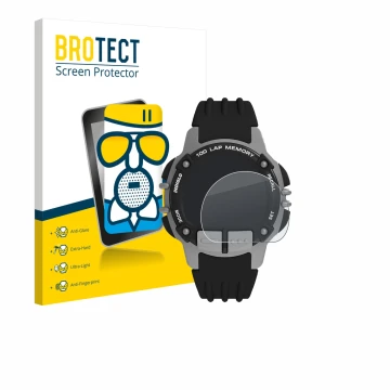 Parte frontale di una confezione del prodotto con il logo del marchio BROTECT. Accanto è raffigurato il dispositivo Timex Iron