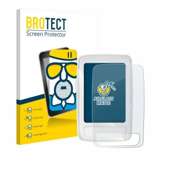 Parte frontale di una confezione del prodotto con il logo del marchio BROTECT. Accanto è raffigurato il dispositivo Giant Axac