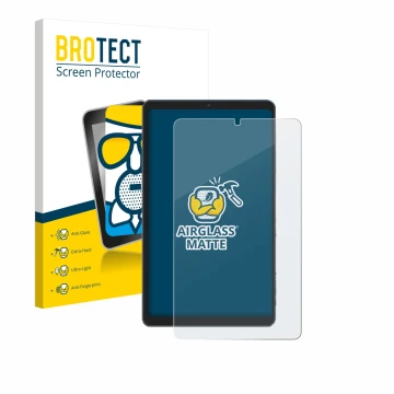 Parte frontale di una confezione del prodotto con il logo del marchio BROTECT. Accanto è raffigurato il dispositivo Chuwi AuPa