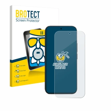 Parte frontale di una confezione del prodotto con il logo del marchio BROTECT. Accanto è raffigurato il dispositivo Vivo V70 c