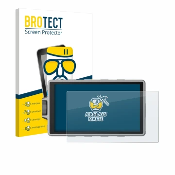 Parte frontale di una confezione del prodotto con il logo del marchio BROTECT. Accanto è raffigurato il dispositivo DJI Ronin 