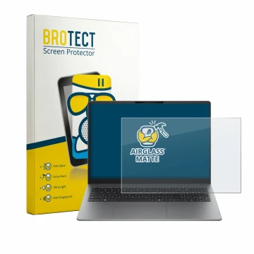 Parte frontale di una confezione del prodotto con il logo del marchio BROTECT. Accanto è raffigurato il dispositivo HP 200 G2a