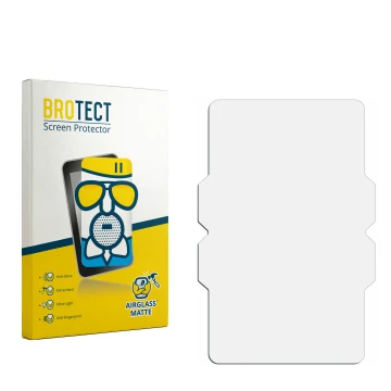 Parte frontale di una confezione del prodotto con il logo del marchio BROTECT. Accanto si trova la protezione per lo schermo c