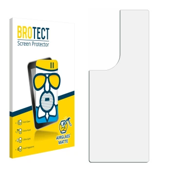 Parte frontale di una confezione del prodotto con il logo del marchio BROTECT. Accanto si trova la protezione per lo schermo c