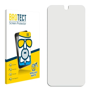 Parte frontale di una confezione del prodotto con il logo del marchio BROTECT. Accanto si trova la protezione per lo schermo c