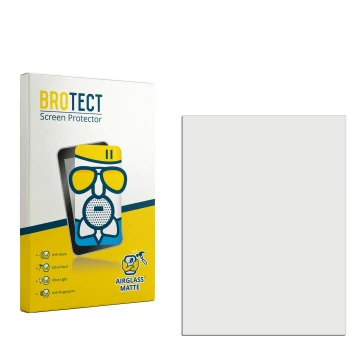 Parte frontale di una confezione del prodotto con il logo del marchio BROTECT. Accanto si trova la protezione per lo schermo c