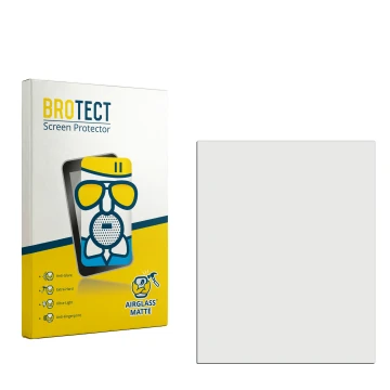 Parte frontale di una confezione del prodotto con il logo del marchio BROTECT. Accanto si trova la protezione per lo schermo c