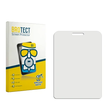 Parte frontale di una confezione del prodotto con il logo del marchio BROTECT. Accanto si trova la protezione per lo schermo c