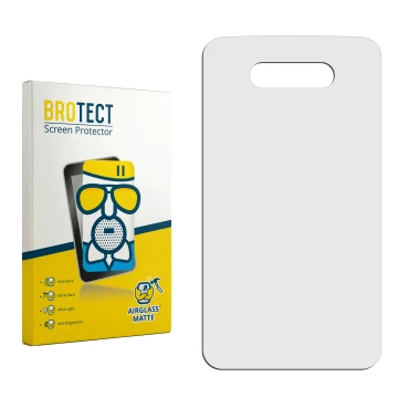 Parte frontale di una confezione del prodotto con il logo del marchio BROTECT. Accanto si trova la protezione per lo schermo c