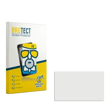 Parte frontale di una confezione del prodotto con il logo del marchio BROTECT. Accanto si trova la protezione per lo schermo c